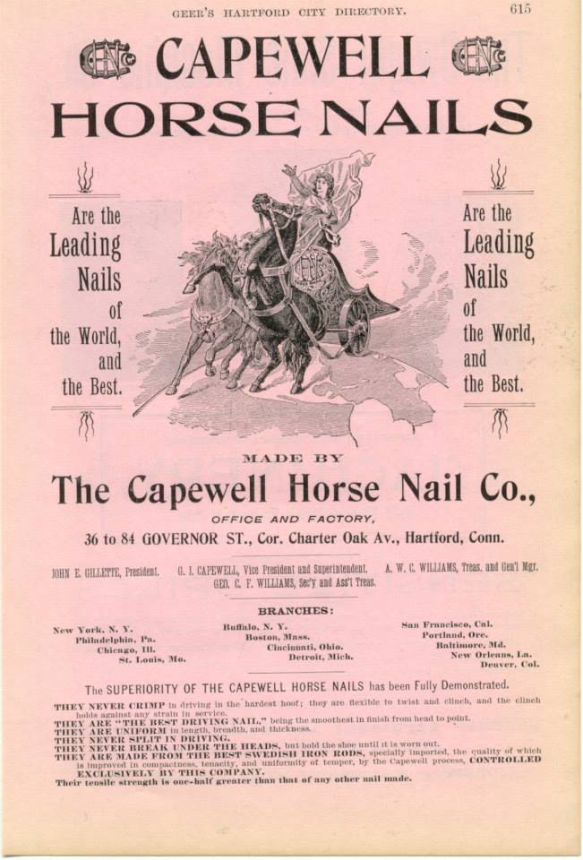 Capewell Horse Nails 1902 Poster